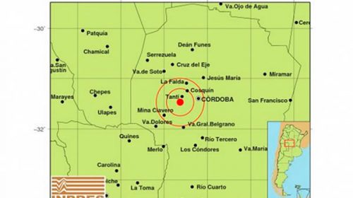 Un sismo hizo temblar varias localidades en las Sierras de Córdoba