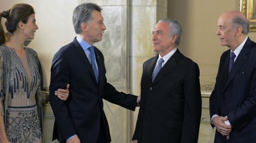 Temer: “Estoy muy cómodo con Macri porque pensamos de la misma manera”