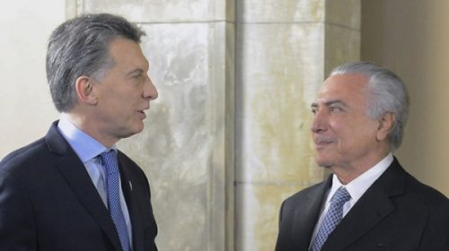 Macri recibe a Temer en Olivos