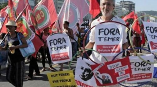 Protestas en San Pablo contra el ajuste fiscal de Temer