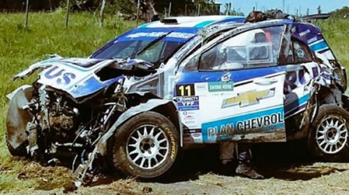 David Nalbandian volcó en el rally de Entre Ríos y se salvó de milagro