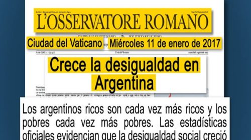 El diario del Vaticano y un durísimo artículo contra Macri por la desigualdad