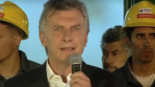 Macri hizo anuncios en Córdoba junto a empleados de Odebrecht