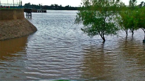 Por las lluvias, creció el río Uruguay en Concordia
