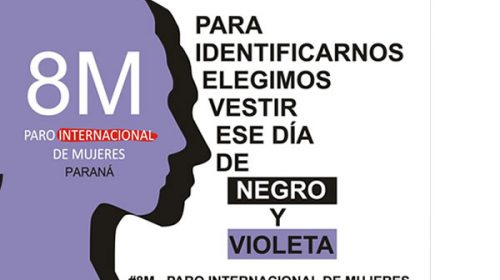 #8M: Mujeres de Paraná se vestirán de negro y violeta