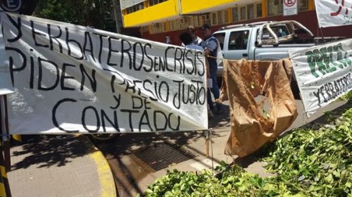 Productores regalan yerba en protesta por el precio que reciben de industriales