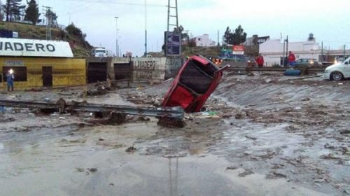 Intenso temporal e inundaciones en Comodoro Rivadavia