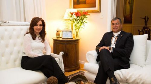Correa visitó la Casa Rosada y se reunió con Cristina Kirchner