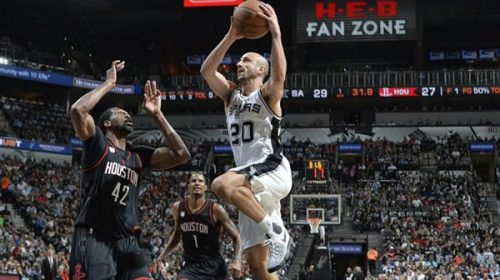 Se despertó San Antonio, y con 6 puntos de Manu igualó la serie ante Houston