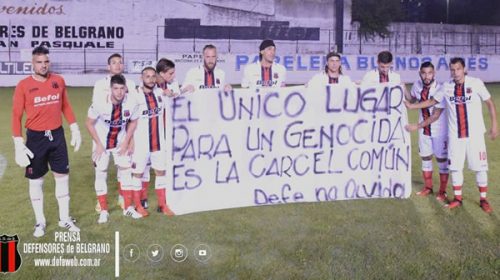 Los jugadores de Defensores de Belgrano contra el 2×1 para los represores