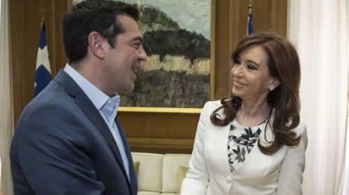 Cristina se reunió con el primer ministro griego Alexis Tsipras