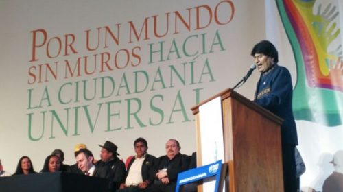 Evo Morales: “Los muros entre pueblos son un atentado a la humanidad”