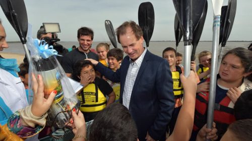 Bordet recorrió obras de infraestructura educativa en Villa Urquiza