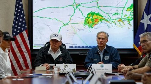 Trump visitó las áreas afectadas por Harvey: “Nunca nadie ha visto nada como esto”