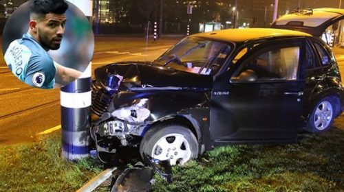 El Kun Agüero sufre un accidente en un taxi y se fractura una costilla