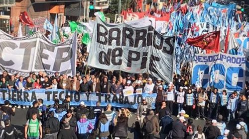 Otra jornada de ollas populares y marcha en reclamo de una ley de emergencia alimentaria