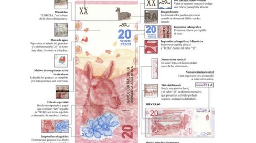 De Rosas al guanaco: entró en circulación el nuevo billete de $20