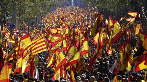 Más de un millón de personas marcharon en Barcelona por la unidad de España