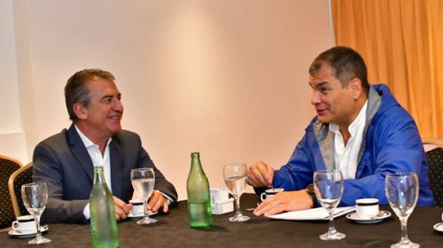 Urribarri se reunió con el expresidente de Ecuador, Rafael Correa