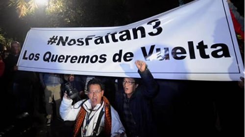 #NosFaltan3, la etiqueta de un secuestro en Ecuador