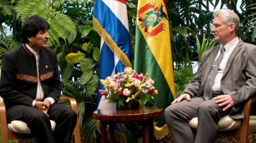 Evo Morales visitó en Cuba al presidente Miguel Díaz-Canel