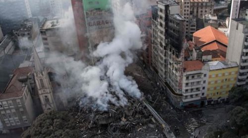 Colapsó un edificio en San Pablo: hay 49 desaparecidos