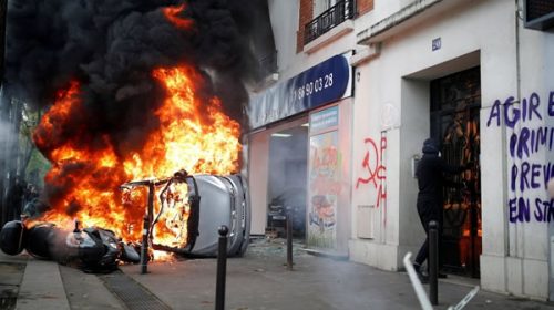 París: incendios y represión policial por disturbios tras la marcha del 1 de mayo