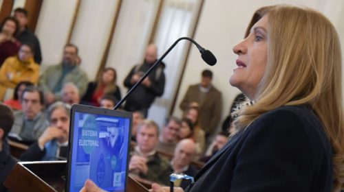Romero presentó el proyecto de reforma electoral en el Senado