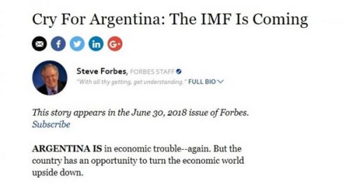 Forbes le sugirió a Macri dolarizar la economía