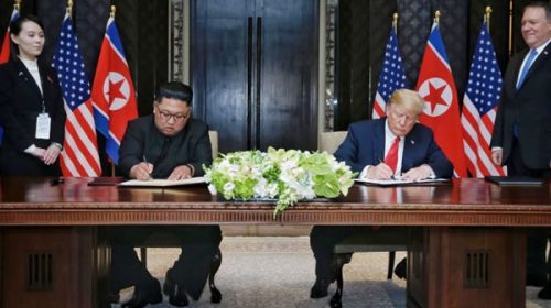 Qué dice el documento que firmaron Donald Trump y Kim Jong-un