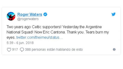Roger Waters celebró que Argentina no vaya a jugar en Jerusalén
