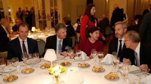 Bordet y Frigerio en el Alvear por la cumbre del G20