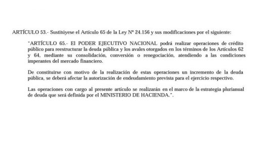 Deuda externa: el gobierno incluyó un peligroso artículo en el proyecto de presupuesto