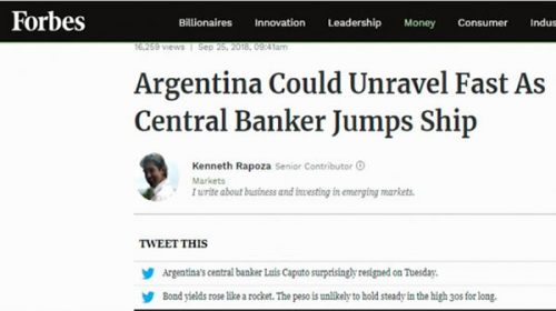 Duro análisis de la revista Forbes sobre el futuro del gobierno de Mauricio Macri