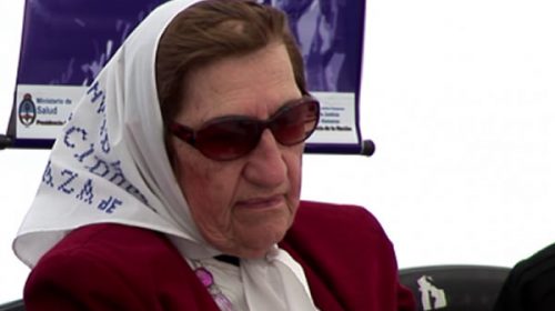 Murió la Madre de la Plaza Celia de Prósperi