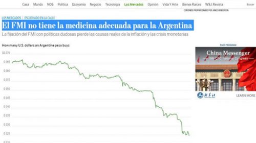 Wall Street Journal: “El FMI no tiene la medicina adecuada para Argentina”