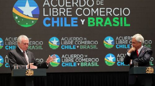 Brasil y Chile firmaron en Santiago un acuerdo de libre comercio