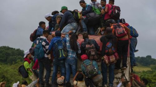 La multitudinaria caravana migrante llega a Ciudad de México