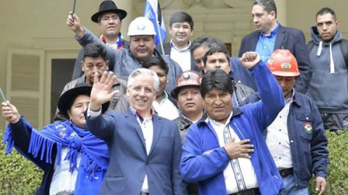 Una multitud marchó junto a Evo Morales, quien busca la reelección en 2019