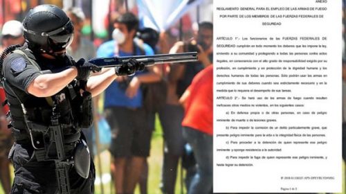 Qué dice la resolución que habilita a la policía a usar armas de fuego sin dar la voz de alto