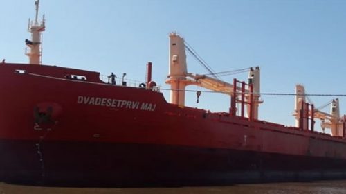 Llegó un nuevo buque al puerto de Concepción del Uruguay para cargar arroz entrerriano