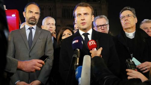 “Reconstruiremos Notre Dame”, anticipó el presidente francés