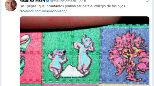 Macri publicó un mensaje sobre la incautación de drogas y lo ilustró con una foto sacada de Google Macri publicó un mensaje sobre la incautación de drogas y lo ilustró con una foto sacada de Google