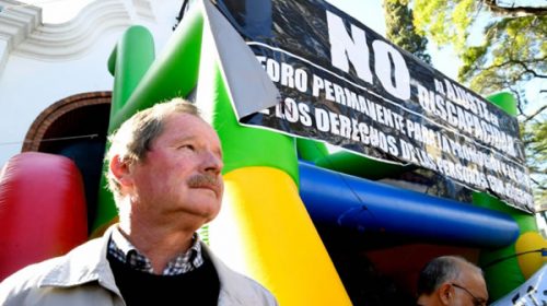 Protesta ante la quinta de Olivos por recortes en el presupuesto para discapacidad