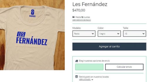 Ingenio para los negocios electorales: ya salió la remera de la fórmula K Ingenio para los negocios electorales: ya salió la remera de la fórmula K