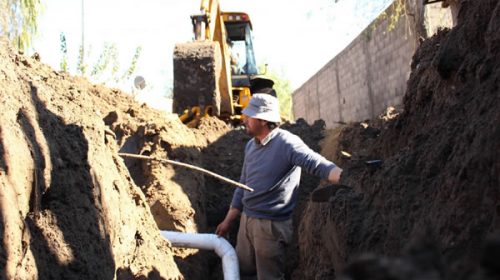 Trabajan en la red colectoral cloacal en Concordia