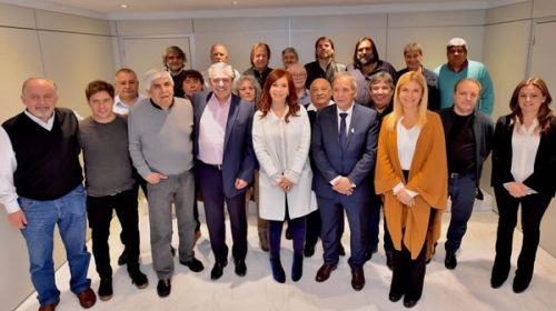 Los candidatos de la coalición se reunieron con el Frente Sindical y las dos CTA