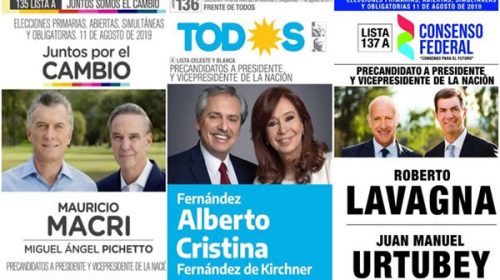 Las diez boletas para las PASO