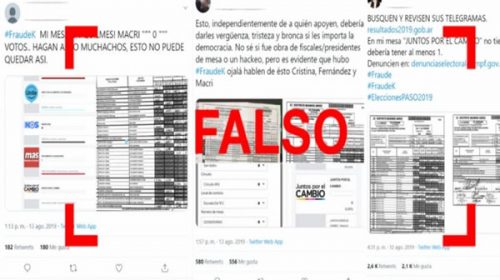Es falso que los telegramas con errores impliquen que haya fraude electoral